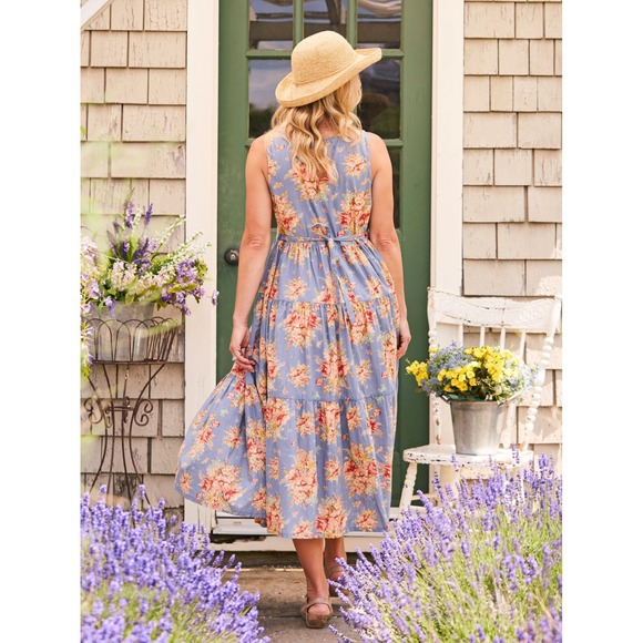 April‎ Cornell Floral Midi Dress Cottagecore Garden Sundress Womens plus size 3X - Picture 2 of 12